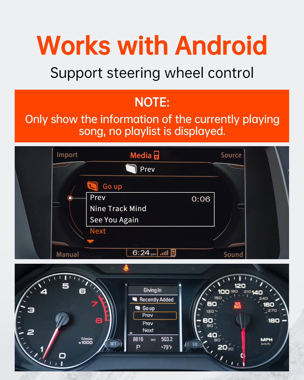GITANK Bluetooth 5.0 aptX-HD Car Adapter Compatible for Audi MMI 3G AMI Music Interface,Audi Symphony,Audi Concert,Mercedes Media Interface and Volkswagen MDI Connector(300A)