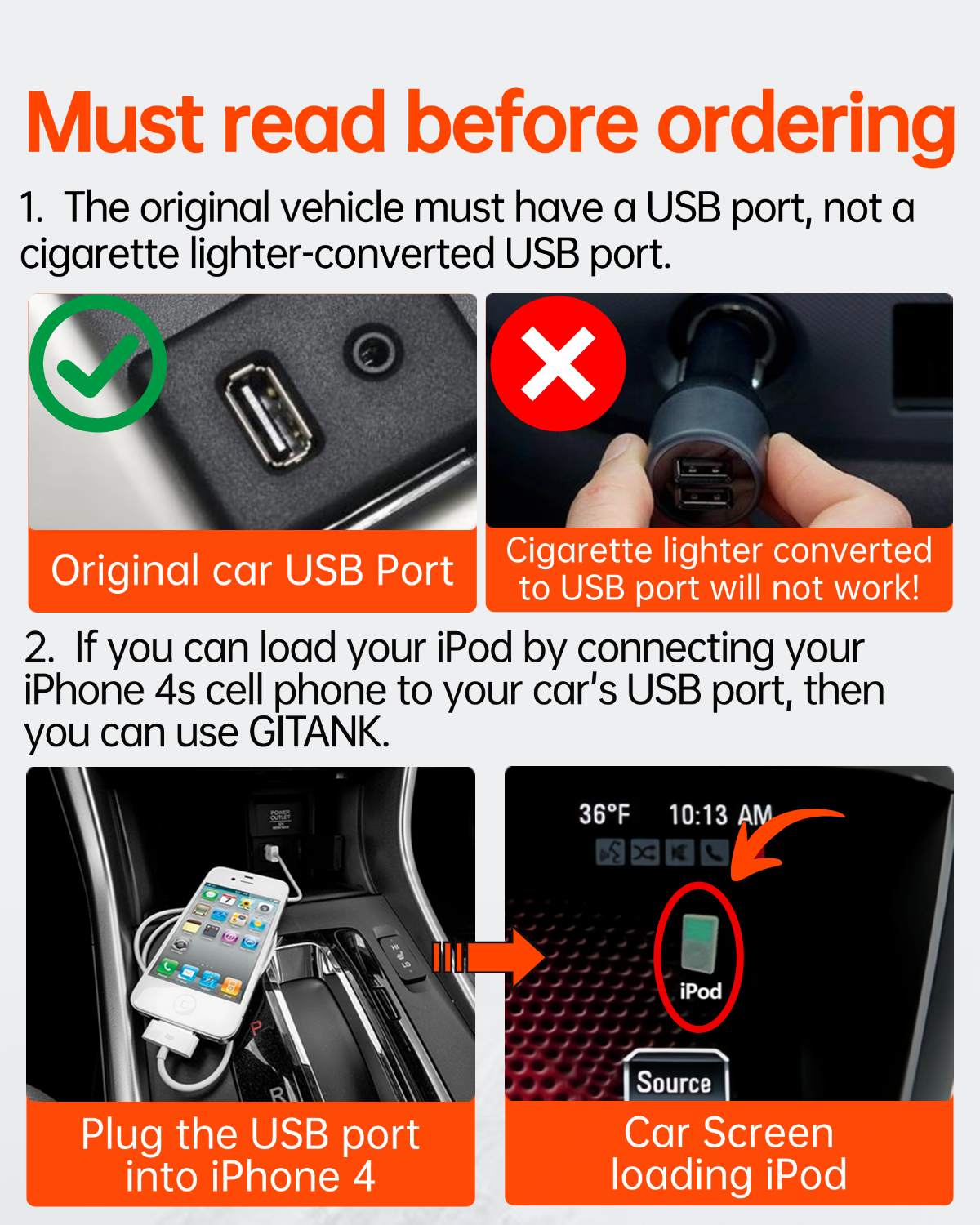 GITANK USB Bluetooth 5.0 Car Adapter(200A)