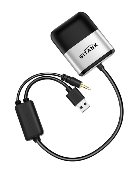 GITANK Bluetooth 5.0 aptX-HD Adapter with Y Cable for BMW and Mini Cooper USB+AUX iPod iPhone Music Interface (300B)